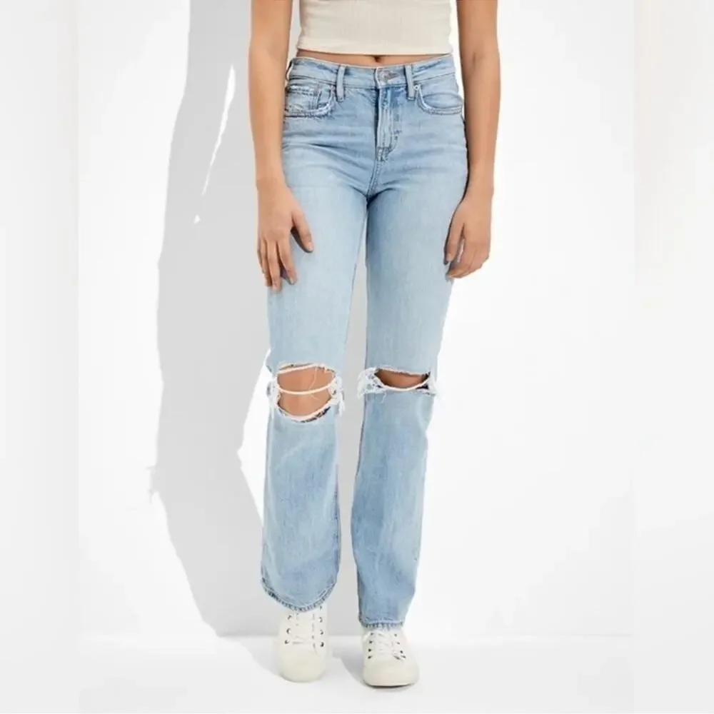 American Eagle Outfitters Light Blue Boot Cut Jeans - Picture 2 of 12